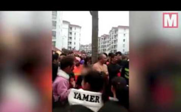 Разгневена съпруга съблече и върза за дърво неверния си мъж и любовницата му