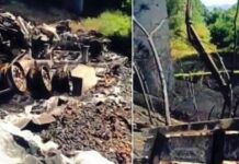 ТИР падна върху жп релси, шофьорът загина