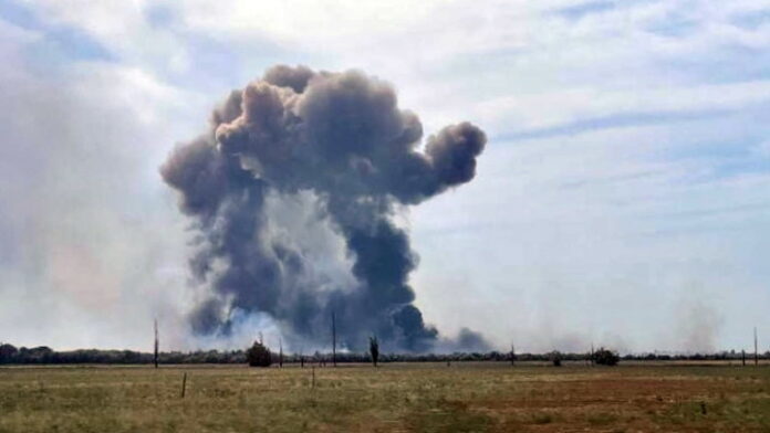 Detonations at the Saki airfield near Novofedorovka in Crimea