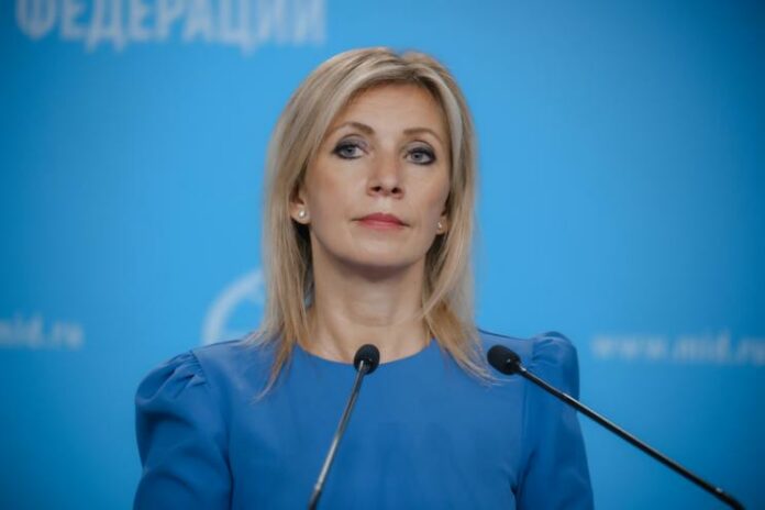 Russian Foreign Ministry Spokeswoman Maria Zakharova gives press briefing