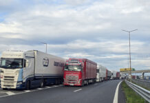 Възстановено е движението на тежкотоварни автомобили над 12 т при граничния преход „Кулата“, съобщиха от Агенцията „Пътна инфраструктура“.