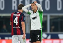 Вратарска грешка лиши Болоня от трите точки срещу Сасуоло