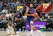 „Дабъл-дабъл“ на Кейд Кънингам отново изведе Детройт на върха на Изток