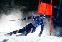 41-годишната Линдзи Вон даде най-добро време в тренировката в Санкт Мориц