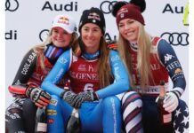 Годжа №1 на супер-Г във Вал д’Изер, Вон отново трета