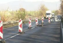 Въведена е временна организация на движението по пътя Ново Делчево-Петрич заради авариен ремонт