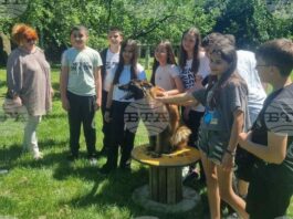 Шуменски ученици се запознаха с използването на служебни кучета в полицейската работа в рамките на програмата „Детско полицейско управление“