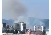Голям пожар край Слънчев бряг, 50 евакуирани (Видео)