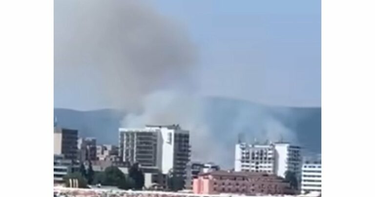 Голям пожар край Слънчев бряг, 50 евакуирани (Видео)