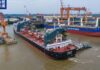 Доставен беше първият в света 41 800-тонен двупосочен саморазтоварващ се кораб