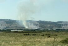Голям пожар е възникнал край петричките села Кърналово и Михнево