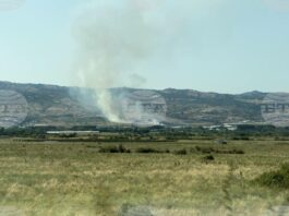 Голям пожар е възникнал край петричките села Кърналово и Михнево