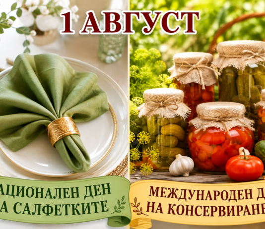 1 АВГУСТ: И ОЩЕ ПРАЗНИЦИ ДНЕС: Национален ден на салфетките; Международен ден на консервирането