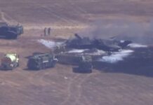 Изтребител Ф‑35Б се разби край авиобаза в Калифорния, пилотът е в болница